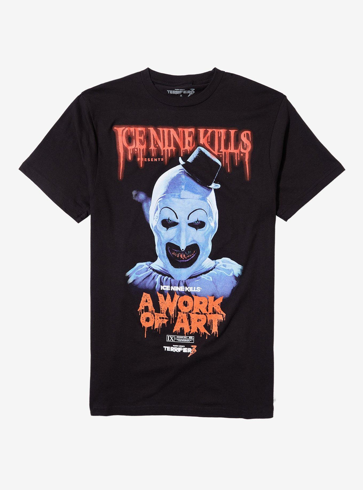 Ice Nine Kills X Terrifier A Work Of Art Face T-Shirt