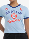 Captain America Shield Girls Ringer Baby T-Shirt