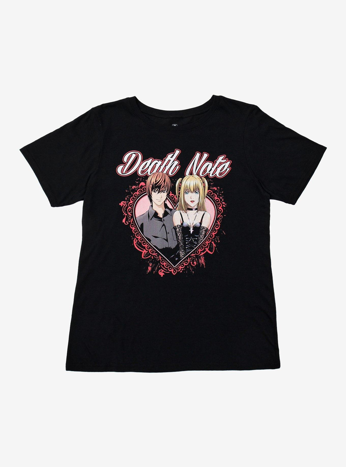 Death Note Misa Light Heart Filigree Boyfriend Fit Girls T-Shirt 3