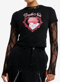 Death Note L Tonal Heart Girls Baby T-Shirt 2