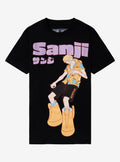pirate anime Egghead Island Sanji Boyfriend Fit Girls T-Shirt