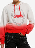Her Universe Jaws Teeth Dip-Dye Girls Crop Hoodie