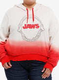 Her Universe Jaws Teeth Dip-Dye Girls Crop Hoodie Plus Size