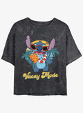 island alien duo On Vacay Girls Mineral Wash Crop T-Shirt
