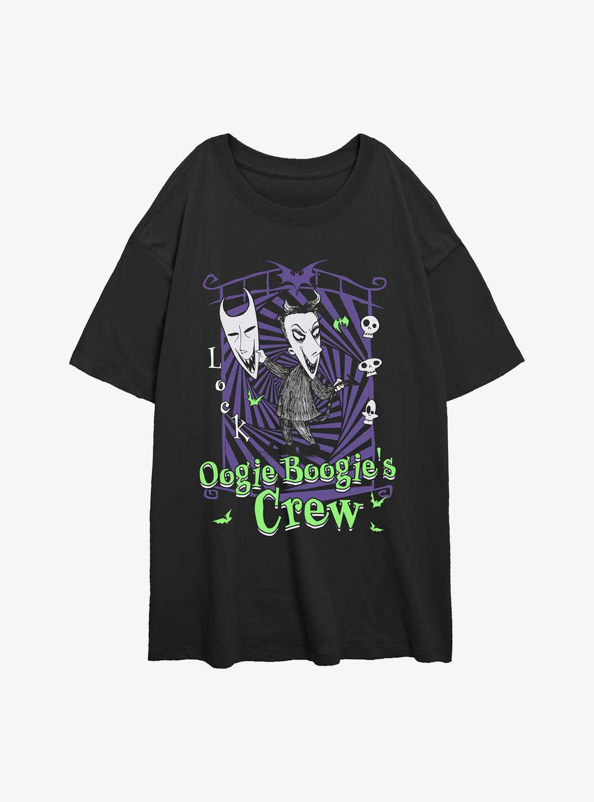 spooky holiday Boogie's Crew Lock Girls Oversized T-Shirt