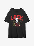 spooky holiday Collegiate Lock Girls Oversized T-Shirt