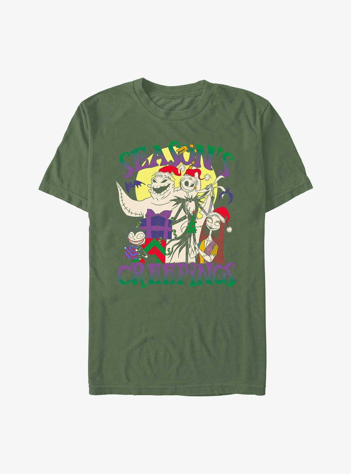 spooky holiday Season's Creepings Oogie Jack Sally Garment Dye T-Shirt