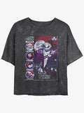 spooky holiday Nightmare Girls Mineral Wash Crop T-Shirt