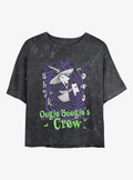 spooky holiday Boogie's Crew Shock Girls Mineral Wash Crop T-Shirt