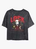 spooky holiday Collegiate Lock Girls Mineral Wash Crop T-Shirt