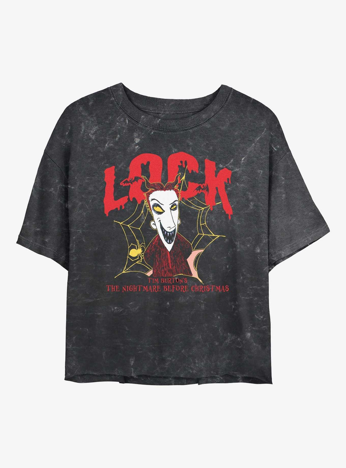 spooky holiday Collegiate Lock Girls Mineral Wash Crop T-Shirt