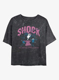 spooky holiday Collegiate Shock Girls Mineral Wash Crop T-Shirt