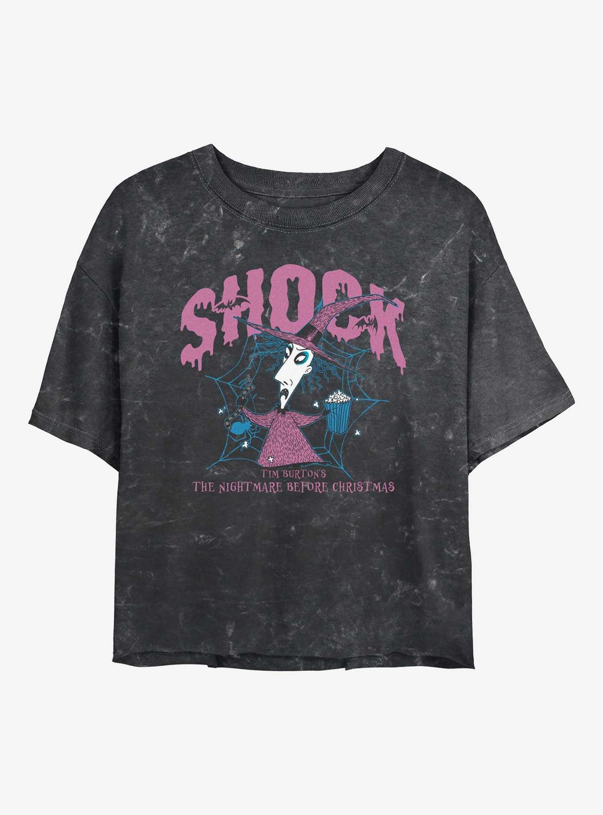 spooky holiday Collegiate Shock Girls Mineral Wash Crop T-Shirt