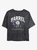 spooky holiday Collegiate Barrel Girls Mineral Wash Crop T-Shirt