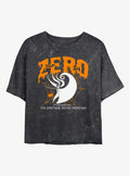 spooky holiday Collegiate Zero Girls Mineral Wash Crop T-Shirt
