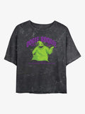 spooky holiday Collegiate Oogie Girls Mineral Wash Crop T-Shirt
