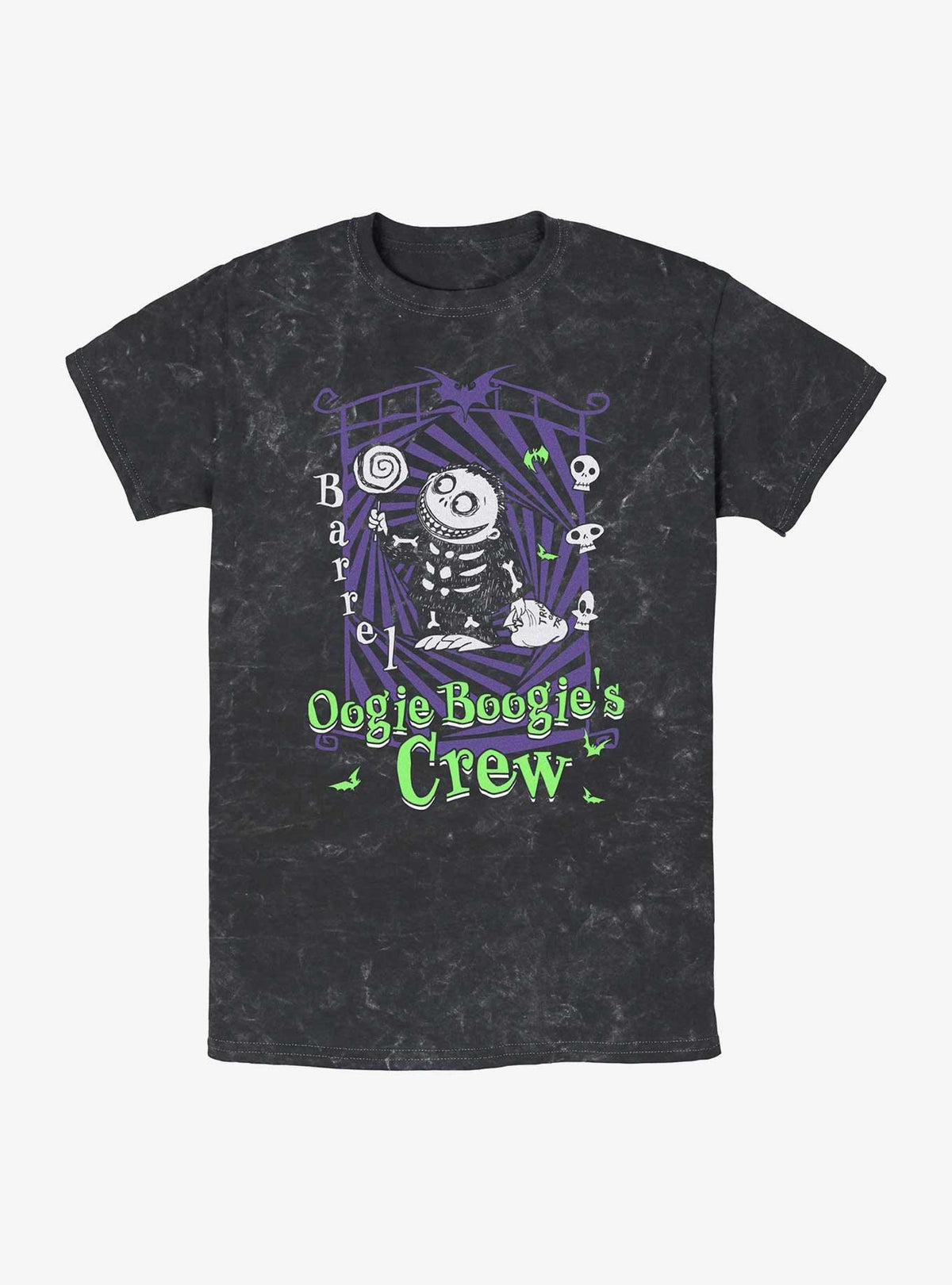 spooky holiday Boogie's Crew Barrel Mineral Wash T-Shirt