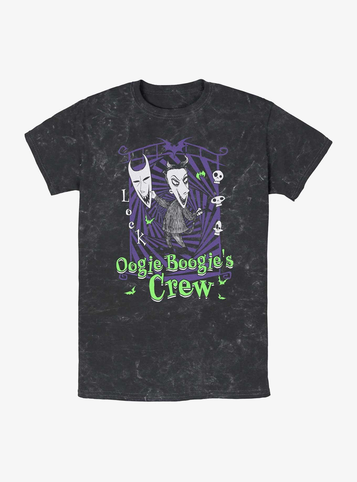 spooky holiday Boogie's Crew Lock Mineral Wash T-Shirt