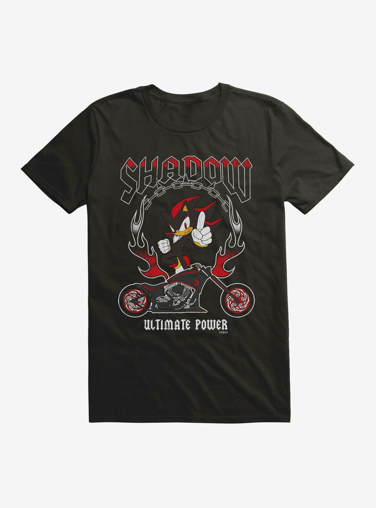 speedy hedgehog Shadow Ultimate Power Biker T-Shirt 2