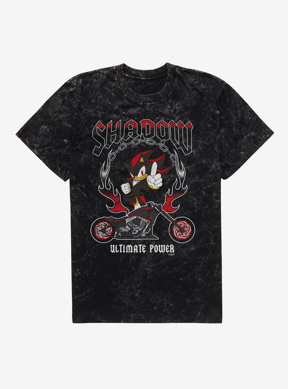 speedy hedgehog Shadow Ultimate Power Biker T-Shirt