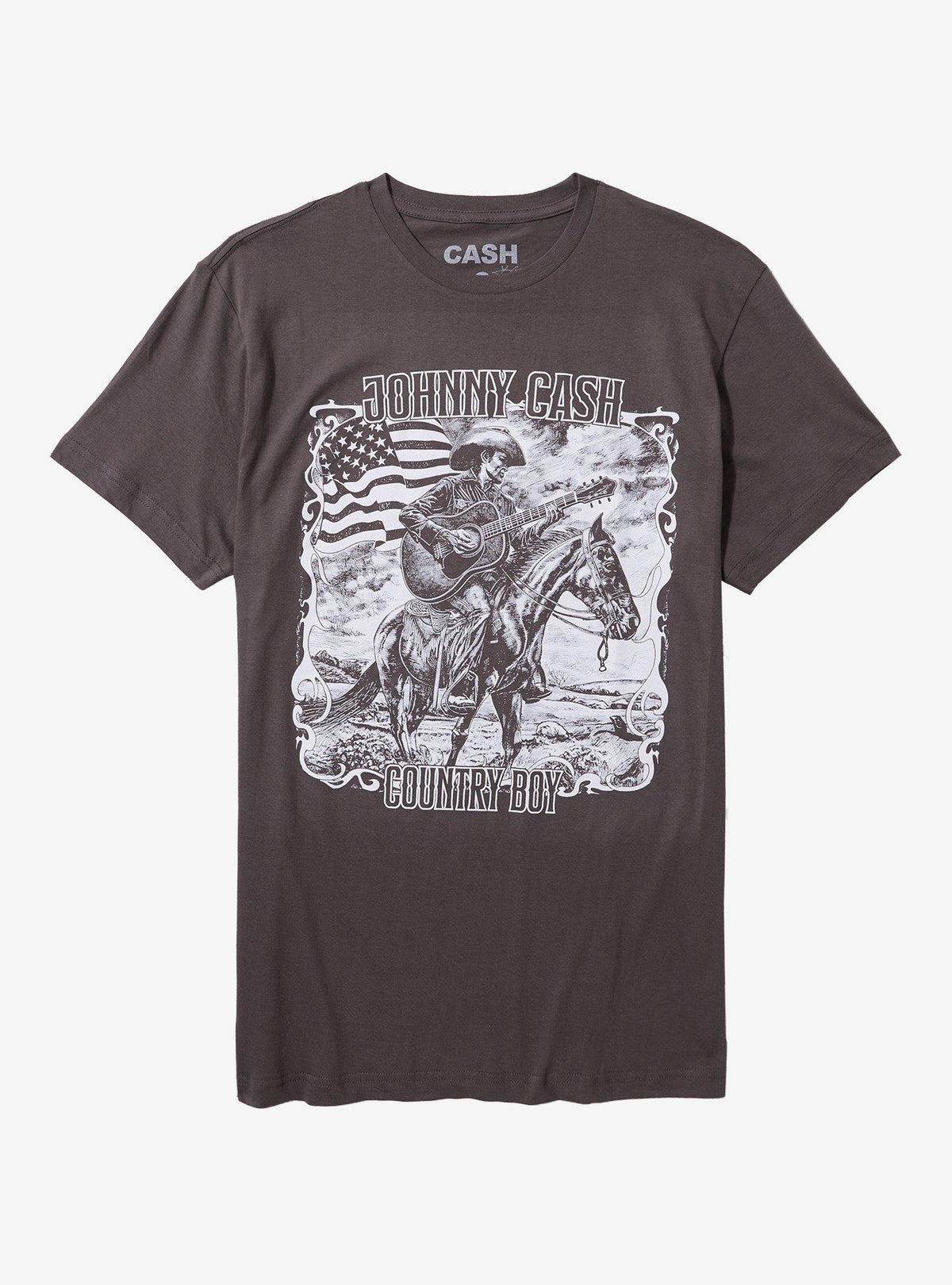 Johnny Cash Country Boy Horseback Portrait T-Shirt
