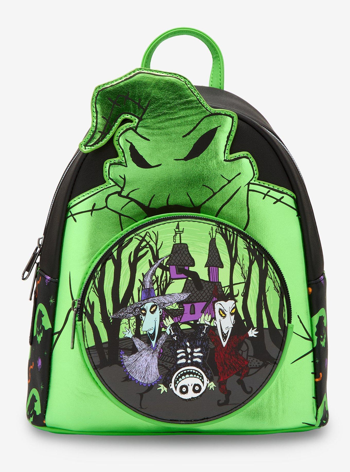 spooky holiday Oogie Boogie Metallic Mini Backpack 3