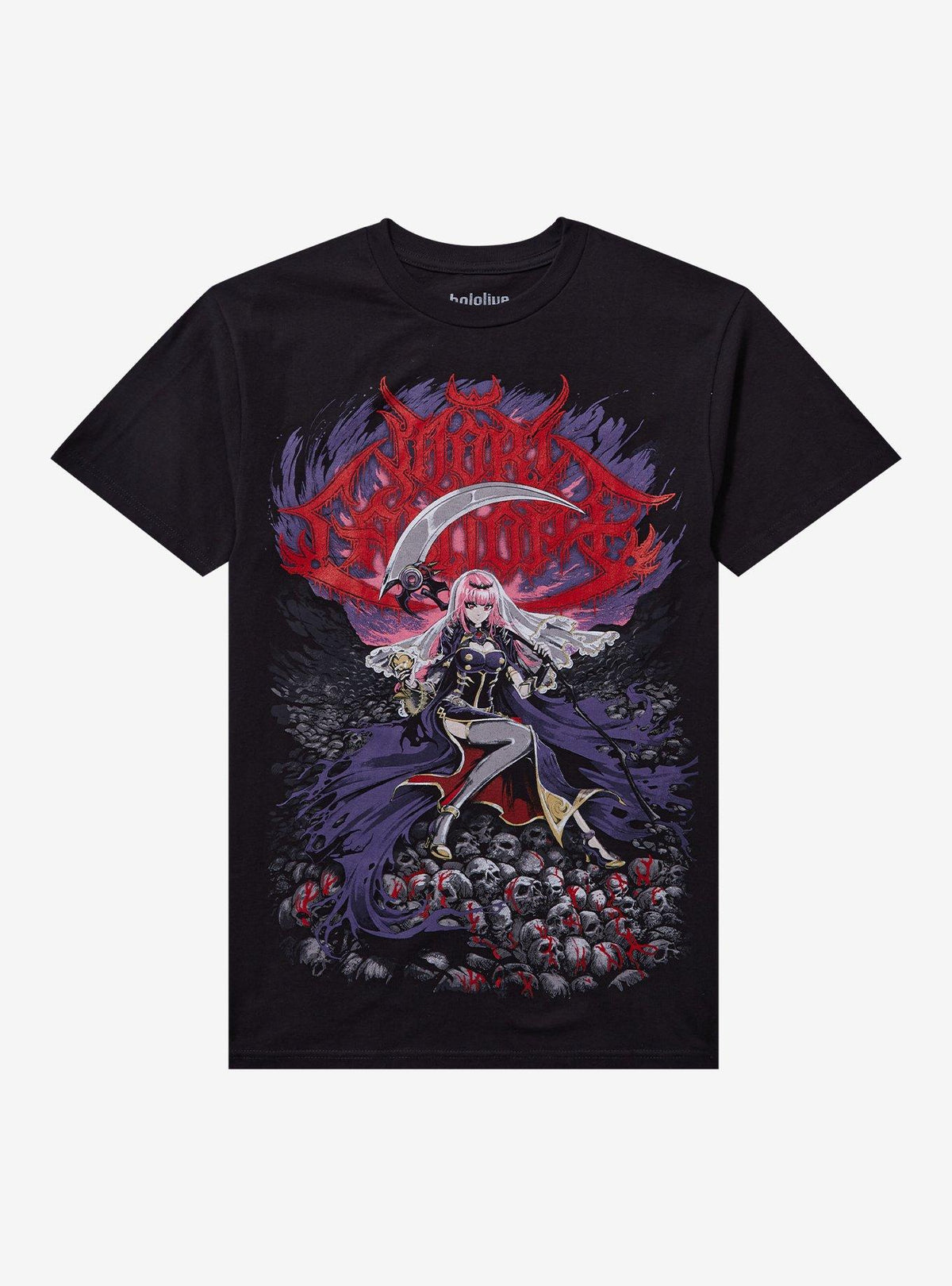 Ghost X Ghost Mori Calliope Metalcropolis T-Shirt 4