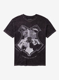 wizard school Hogwarts Crest Monotone Dark Wash T-Shirt