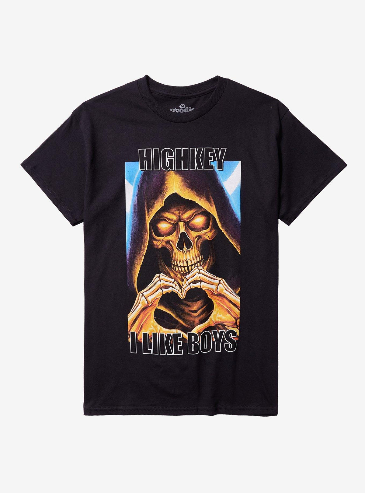 Skeleton Reaper I Like Boys T-Shirt By Goodie Two Sleeves 2