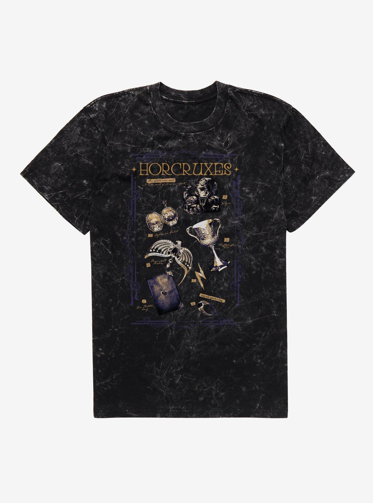 wizard school Horcruxes Mineral Wash T-Shirt