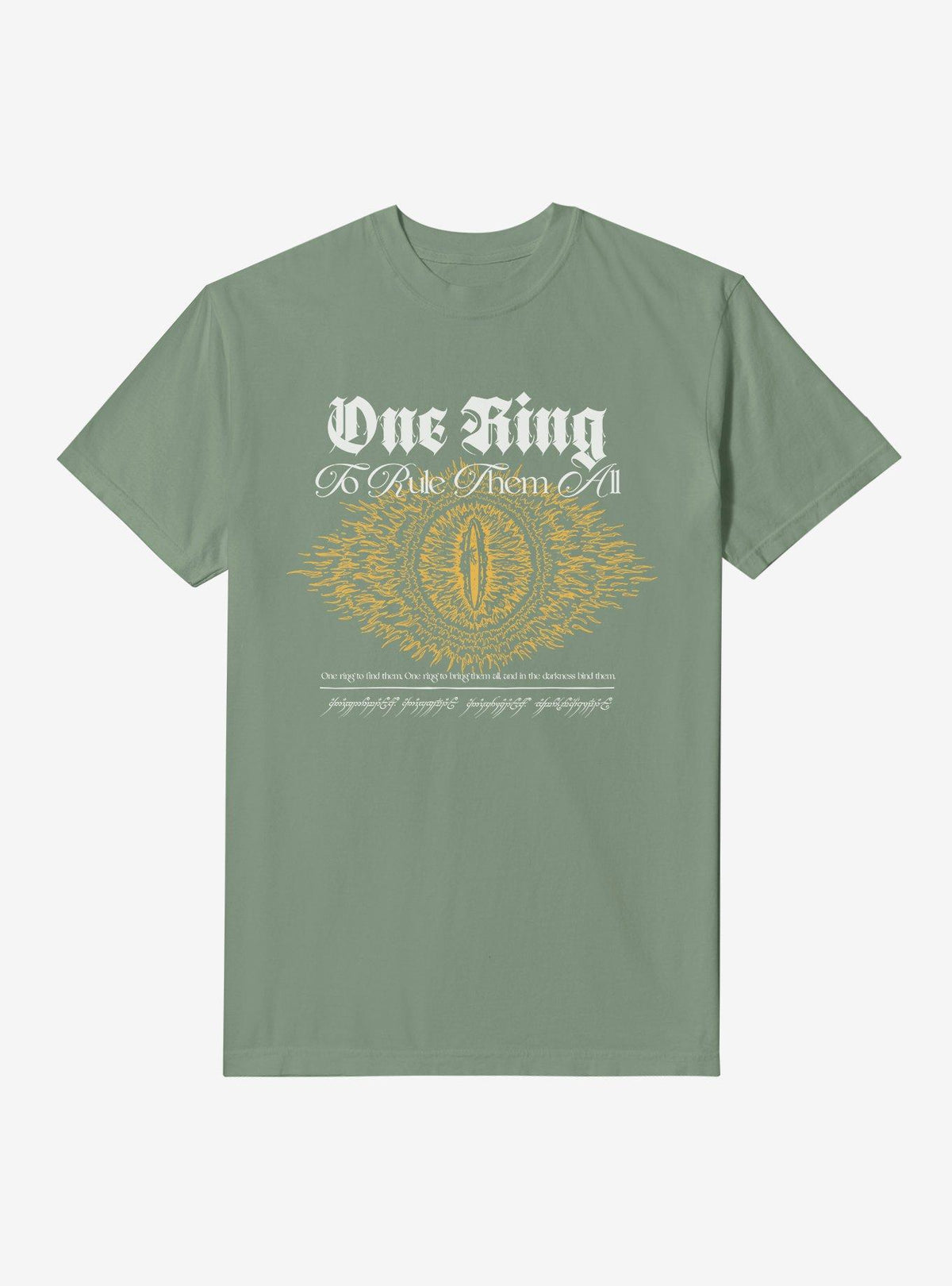 The Lord Of The Rings One Ring Eye Of Sauron Garment Dye T-Shirt