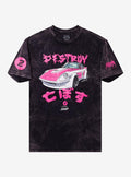 Shinya Destroy Retro Racer Mineral Wash T-Shirt