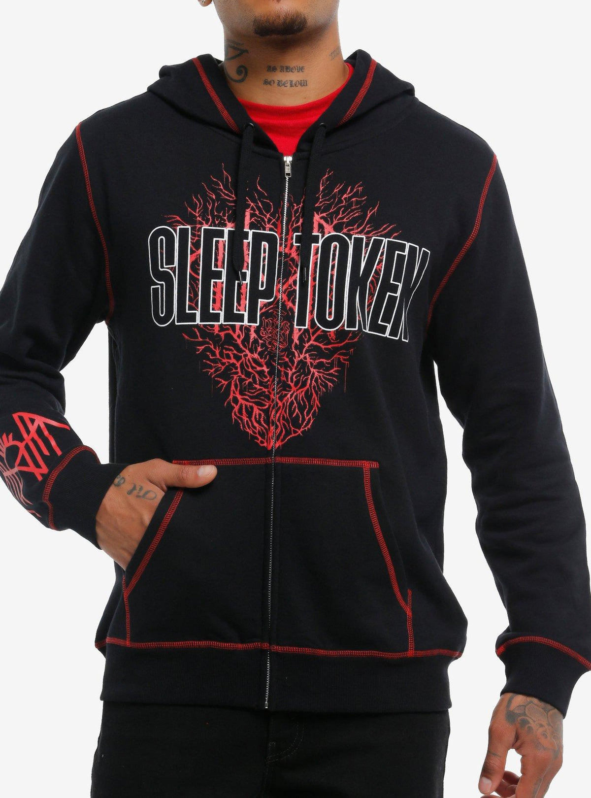 Sleep Token Contrast Stitch Hoodie