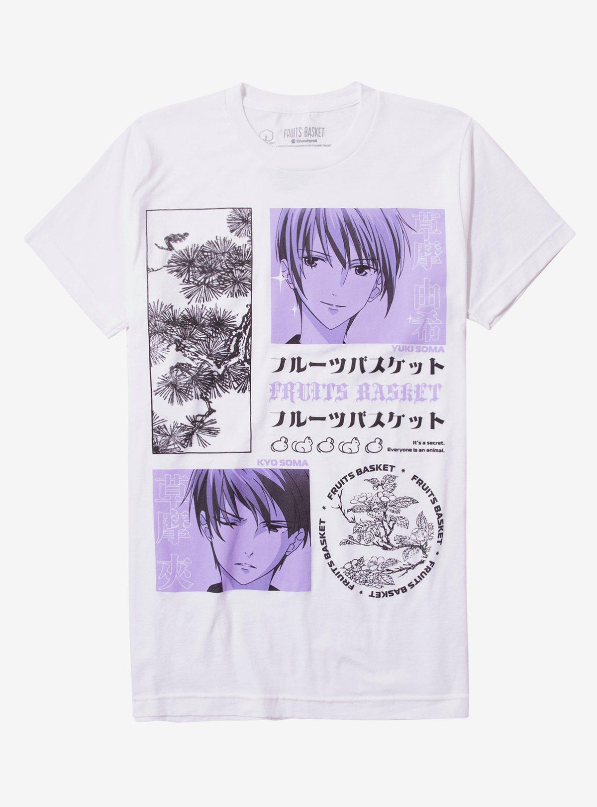 Fruits Basket Kyo Yuki Tonal Icon Girls T-Shirt