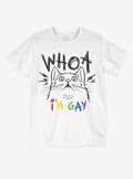 Whoa I'm Gay Cat T-Shirt By Goodie Two Sleeves