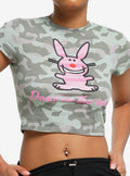 It's Happy Bunny Dead On The Inside Camo Girls Baby T-Shirt