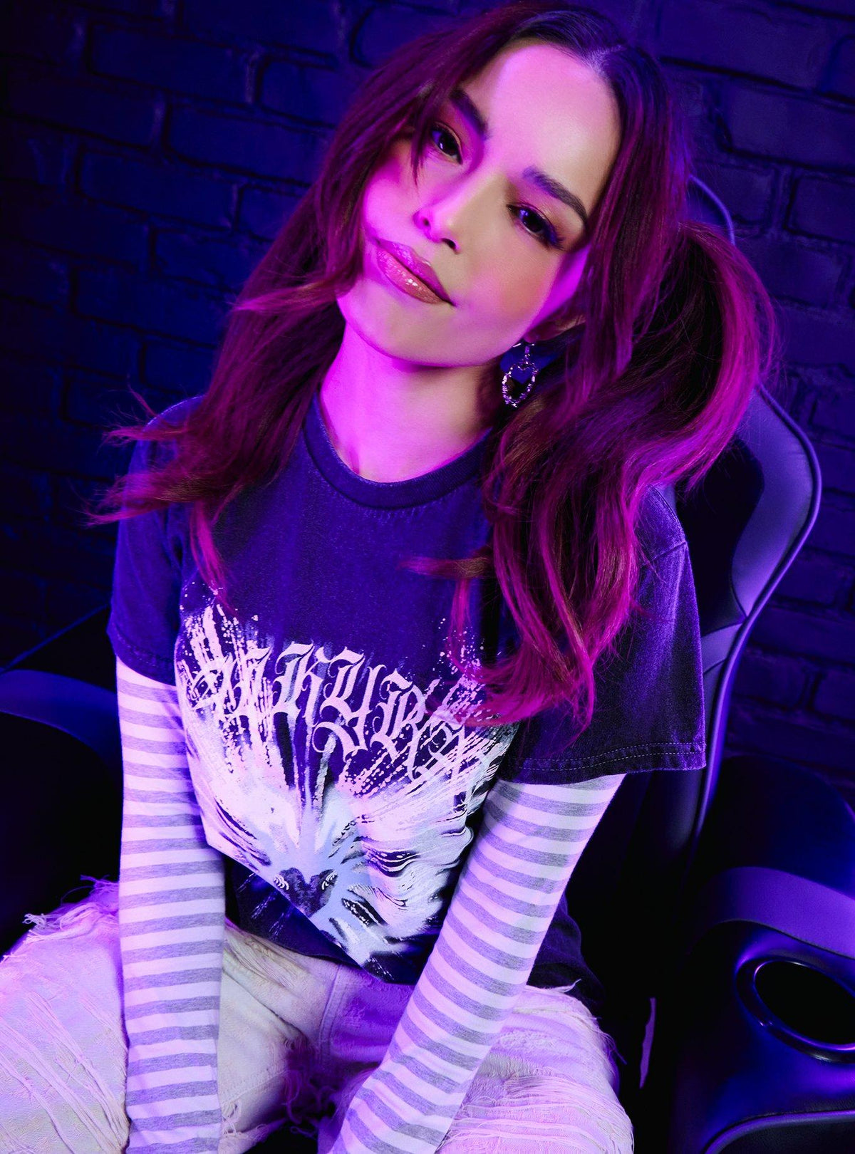 Valkyrae Butterfly Heart Mineral Wash T-Shirt 2