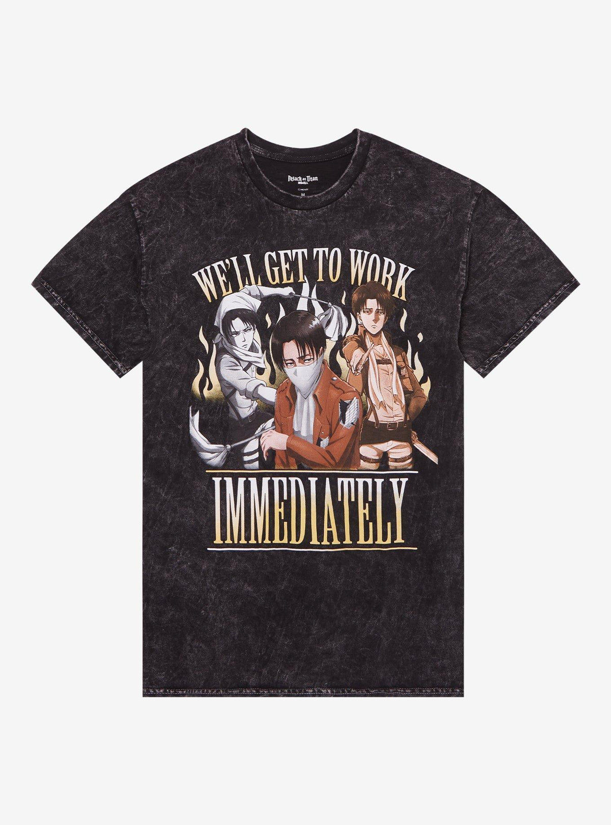 dark fantasy anime Levi Cleaning Dark Wash Girls T-Shirt