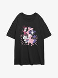 spooky holiday Lock Shock Barrel Caught Him Girls Oversized T-Shirt