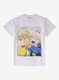 dark anime Denji Power Lemons Puff Print T-Shirt