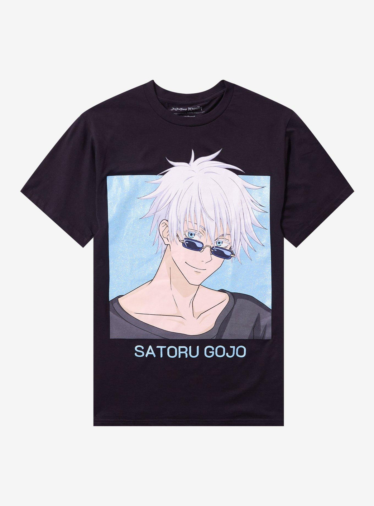 supernatural anime Gojo Glitter Portrait T-Shirt