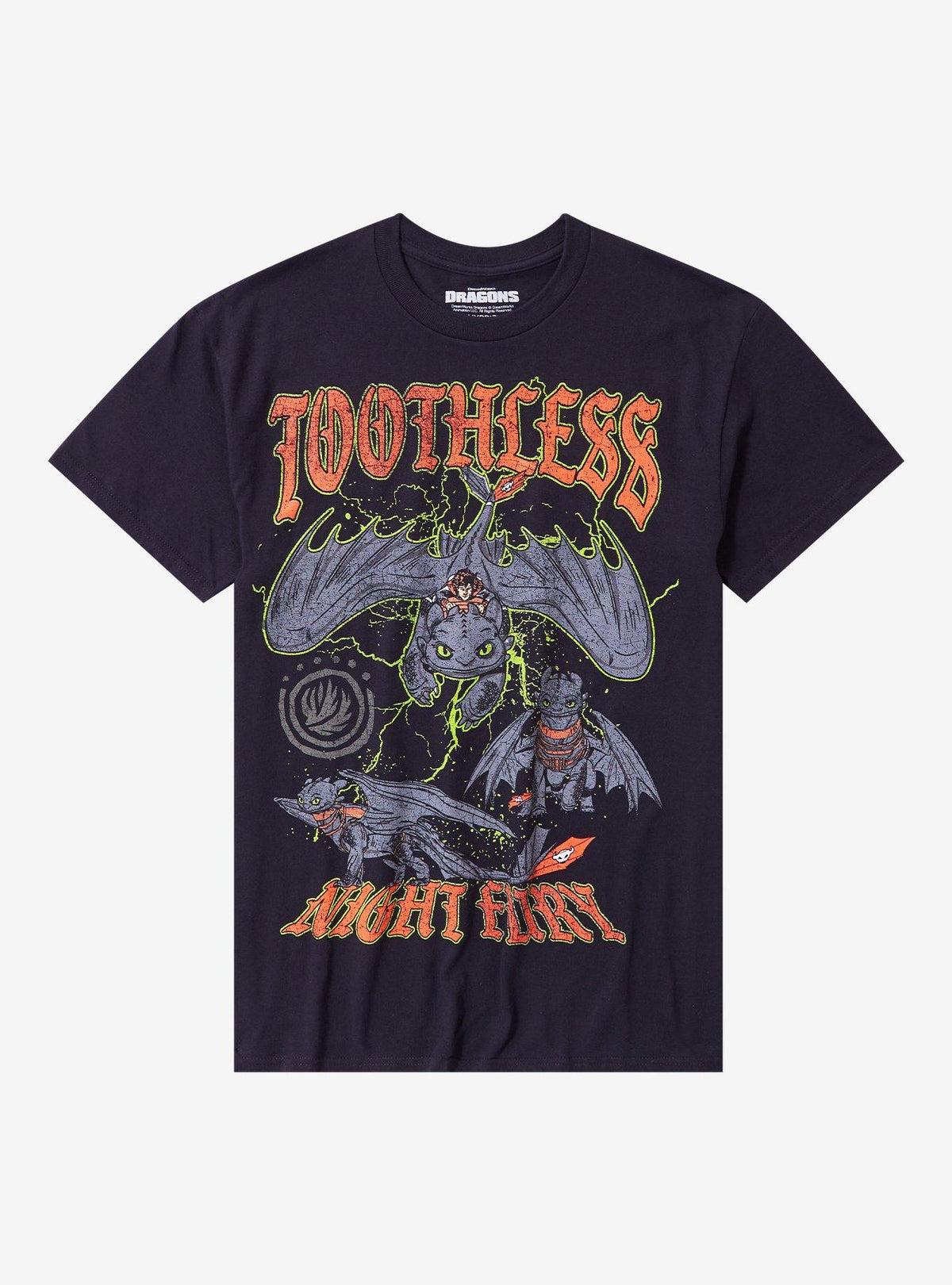 How To Train Your Dragon Night Fury Collage Vintage T-Shirt