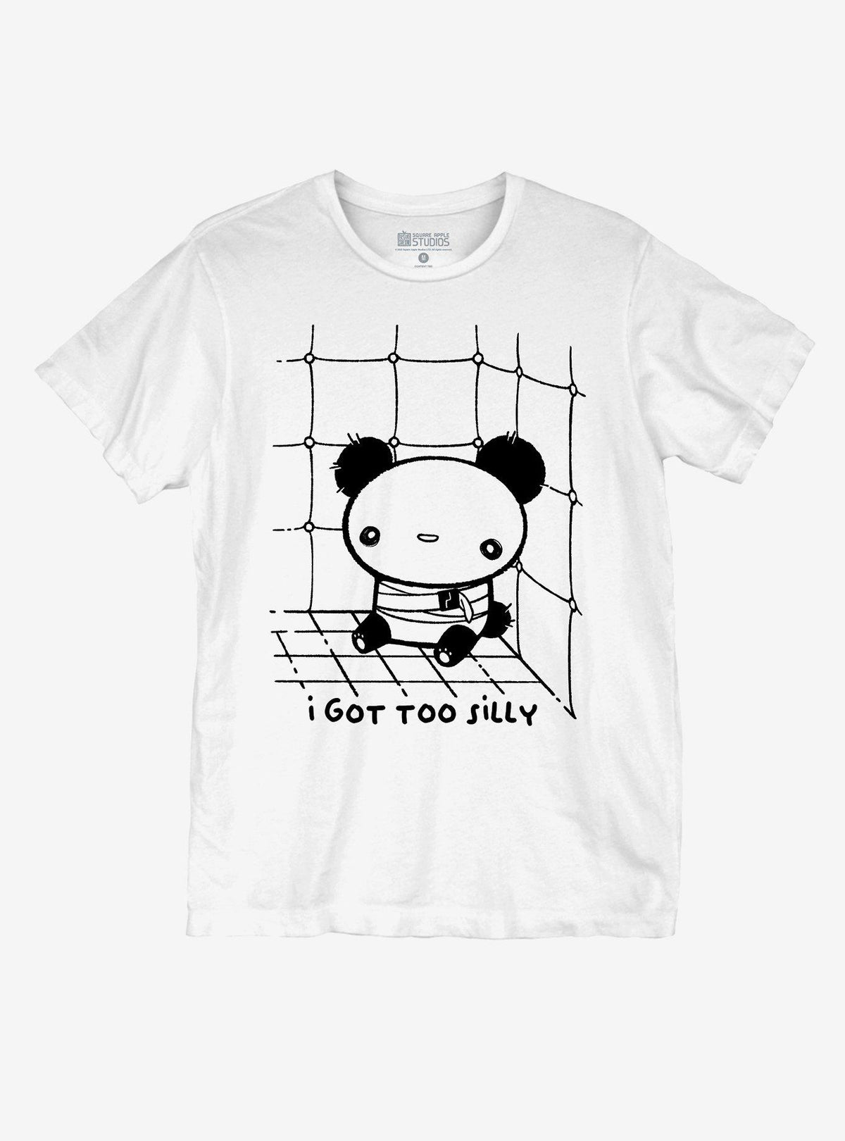Panda Got Too Silly Girls T-Shirt By Square Apple Studios