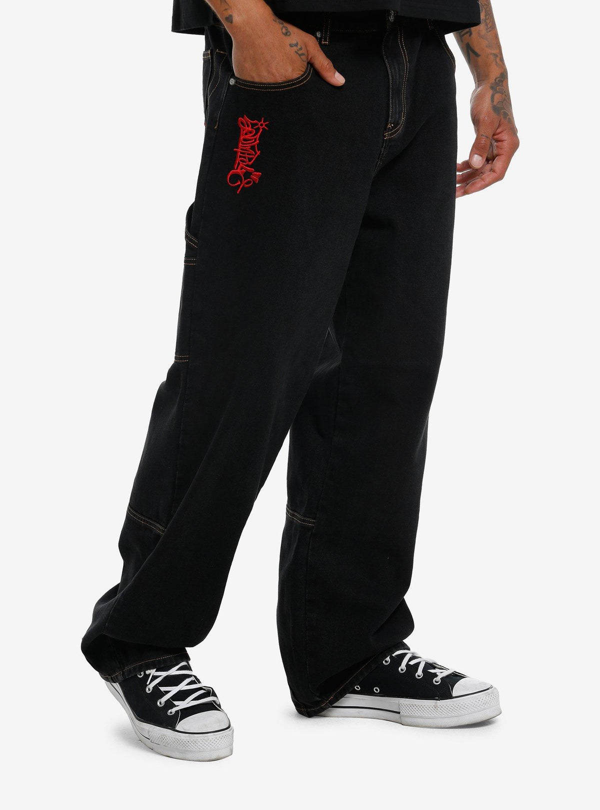 Southpole Logo Black Jeans 6