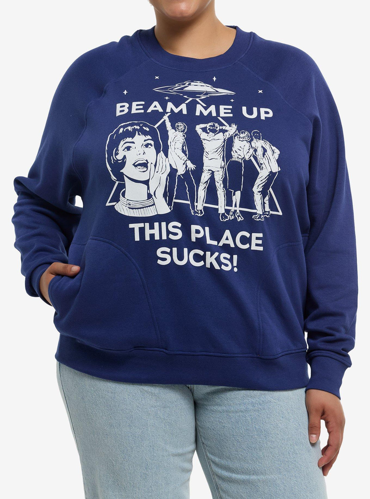 Stranger Things Beam Me Up Girls Sweatshirt Plus Size
