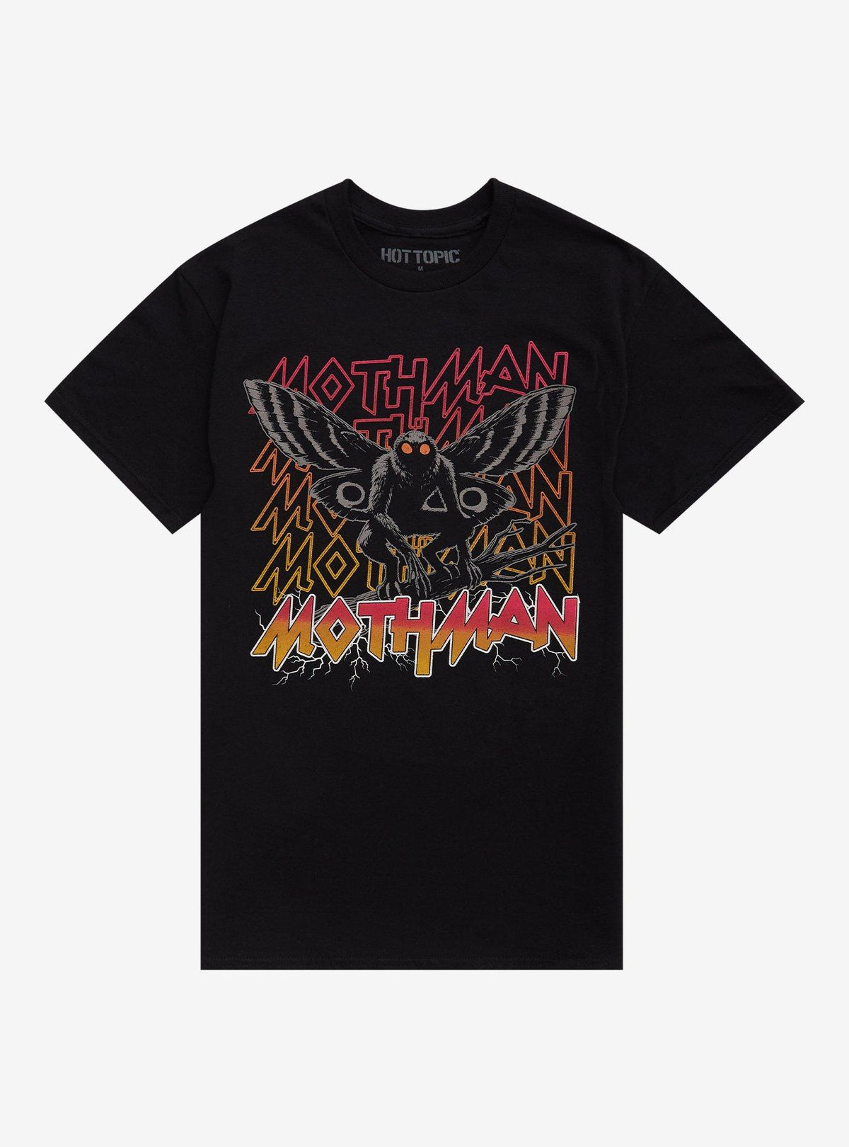 Mothman Metal Font T-Shirt 2