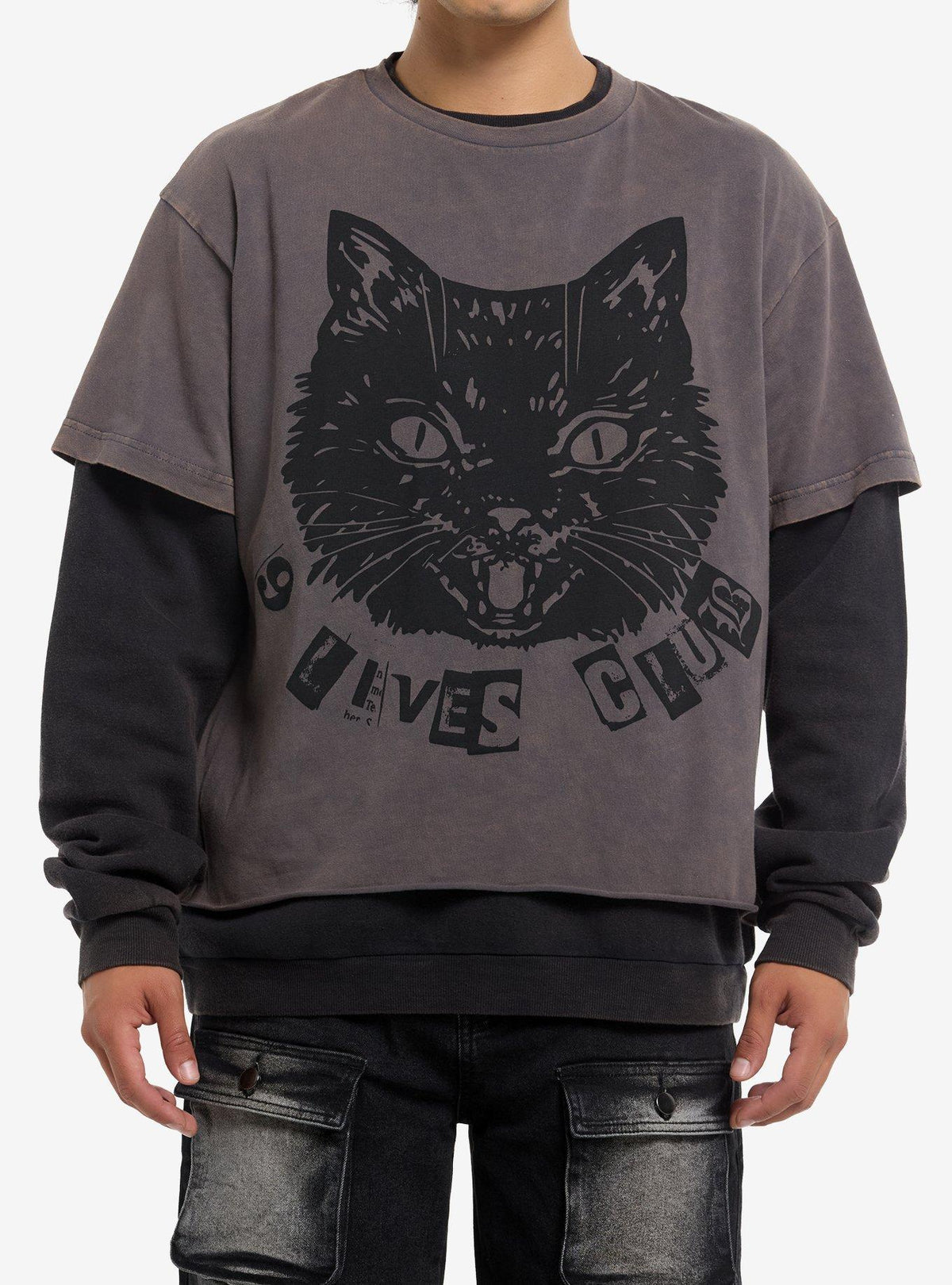 Cat 9 Lives Club Twofer Sweatshirt
