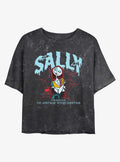 spooky holiday Sally Girls Mineral Wash Crop T-Shirt