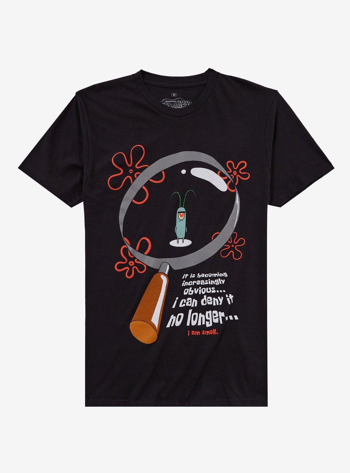 cartoon sea sponge Plankton Magnifying Glass T-Shirt