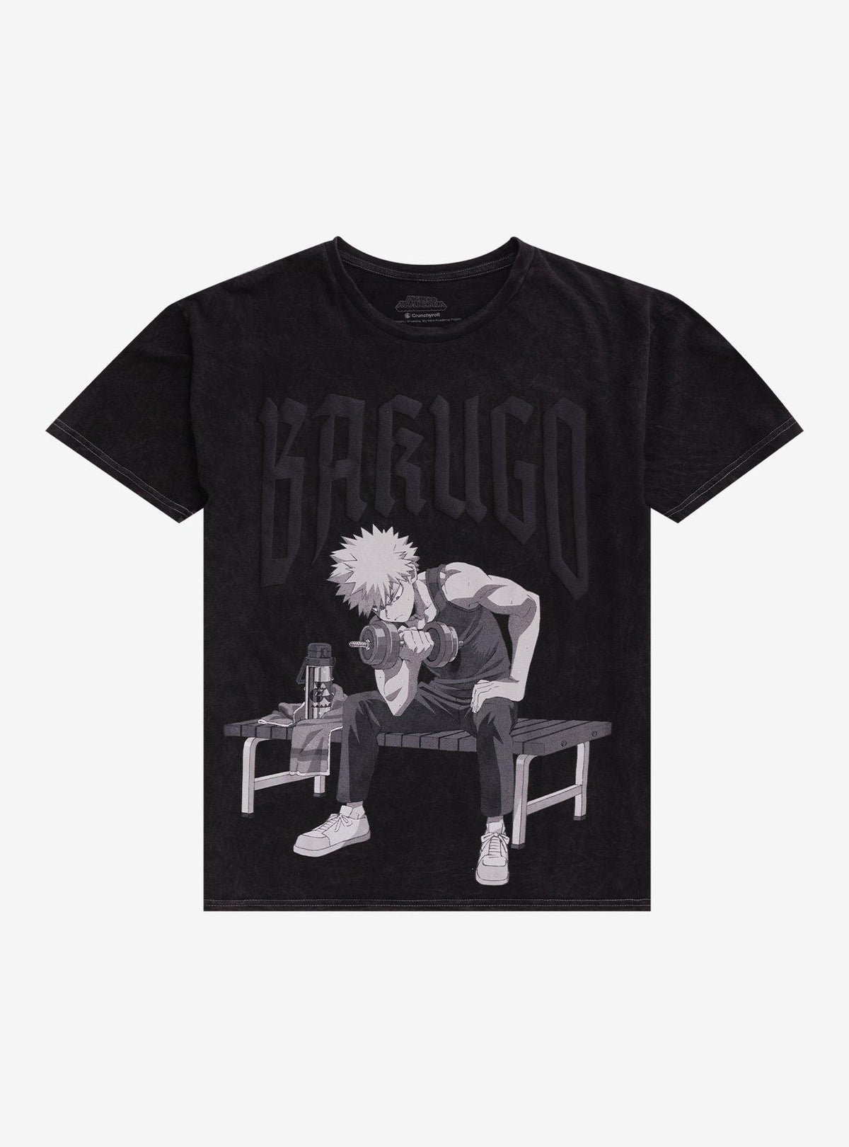 hero anime Bakugo Gym Puff Print T-Shirt